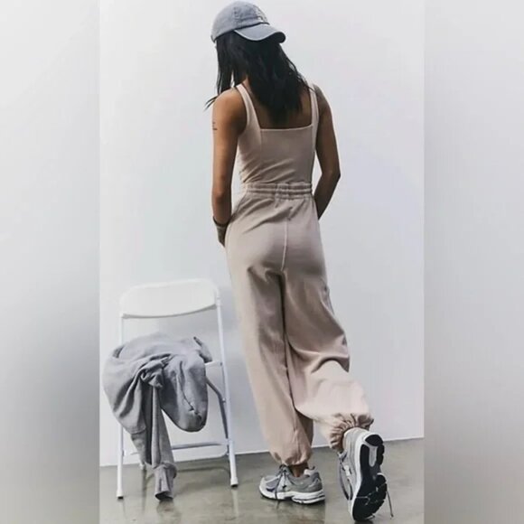 Free People Movement Inbound One Piece Jumpsuit in Cashmere / Lt Pink Small - Picture 3 of 3